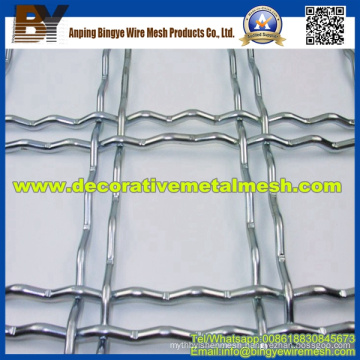 Square Decorative Stainless Steel Woven Crimped Wire Mesh